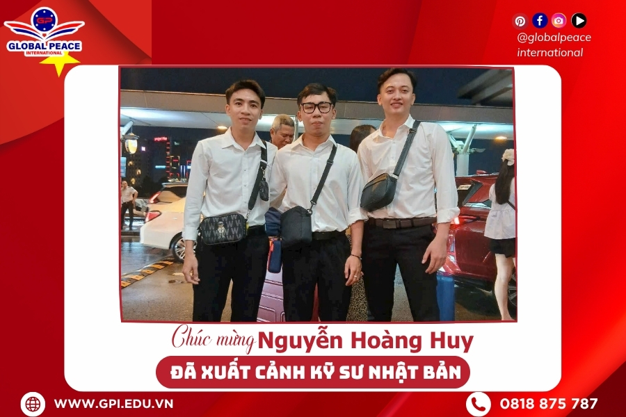 Chúc mừng kỹ sư Nhật Bản Nguyễn Hoàng Huy xuất cảnh thành công