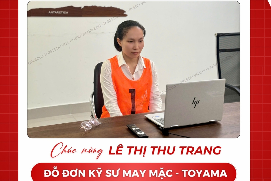 Chúc mừng học viên GPI - Chị Thu Trang đỗ đơn kỹ sư may Nhật Bản
