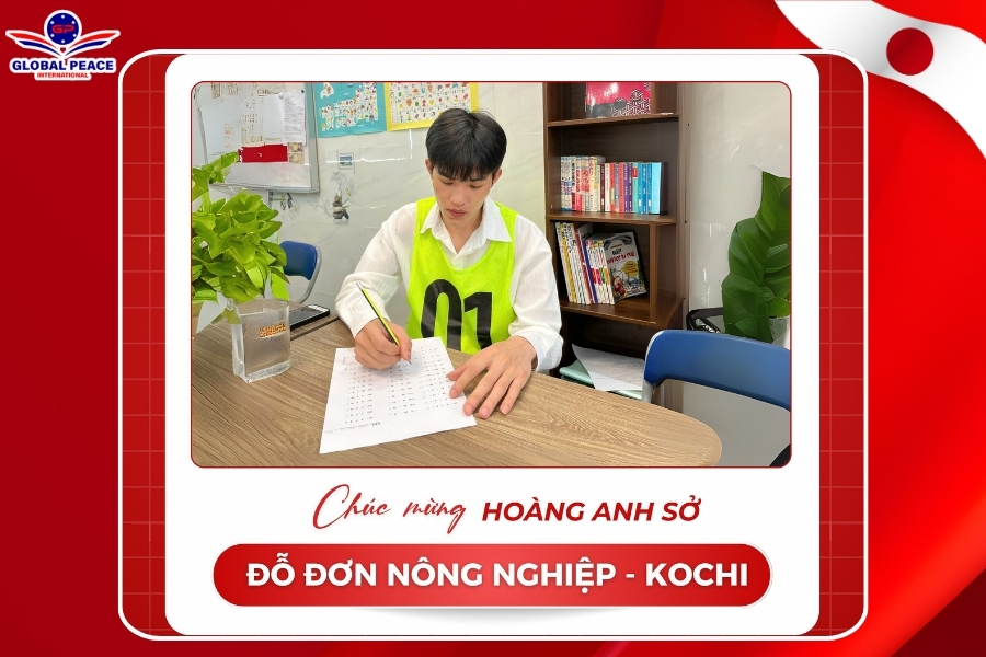 Chúc mừng Hoàng Anh Sở trúng tuyển đơn hàng nông nghiệp nhà kính tại Kochi – Nhật Bản