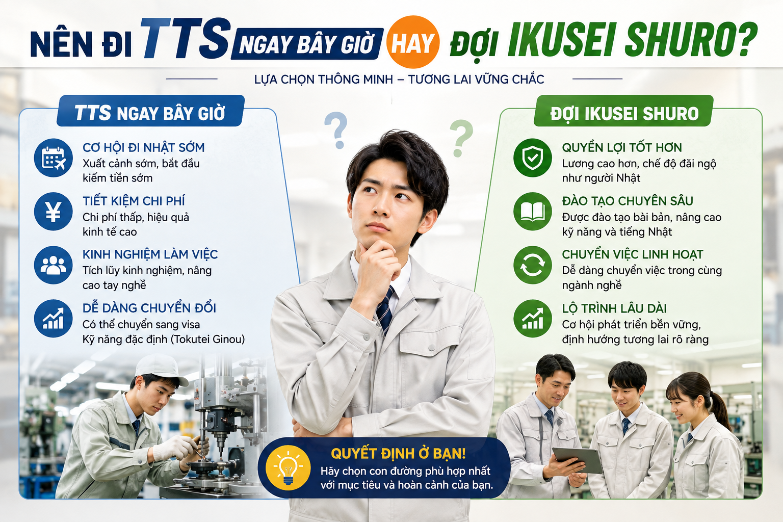 Nên Đi TTS Ngay Bây Giờ Hay Đợi Ikusei Shuro?