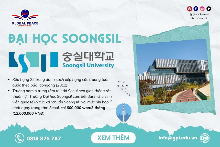 “Tất tần tật” thông tin về Đại học Soongsil Hàn Quốc