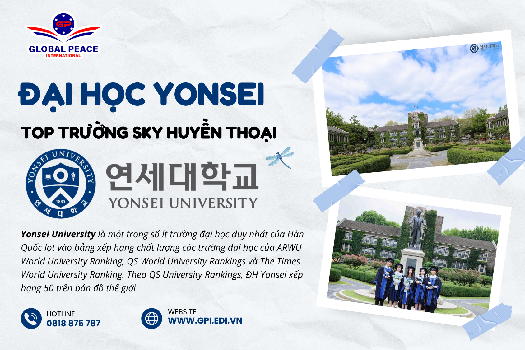Trường Đại học Yonsei - Top 3 trường danh giá nhất Hàn Quốc