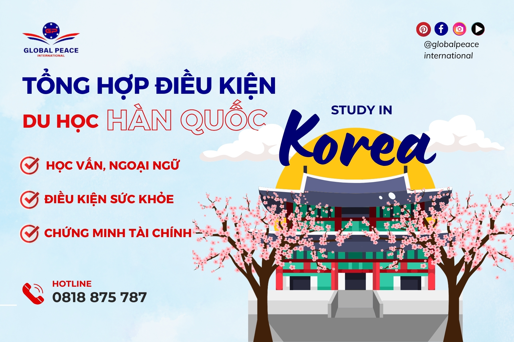 Điều kiện du học Hàn Quốc 2024 mới nhất
