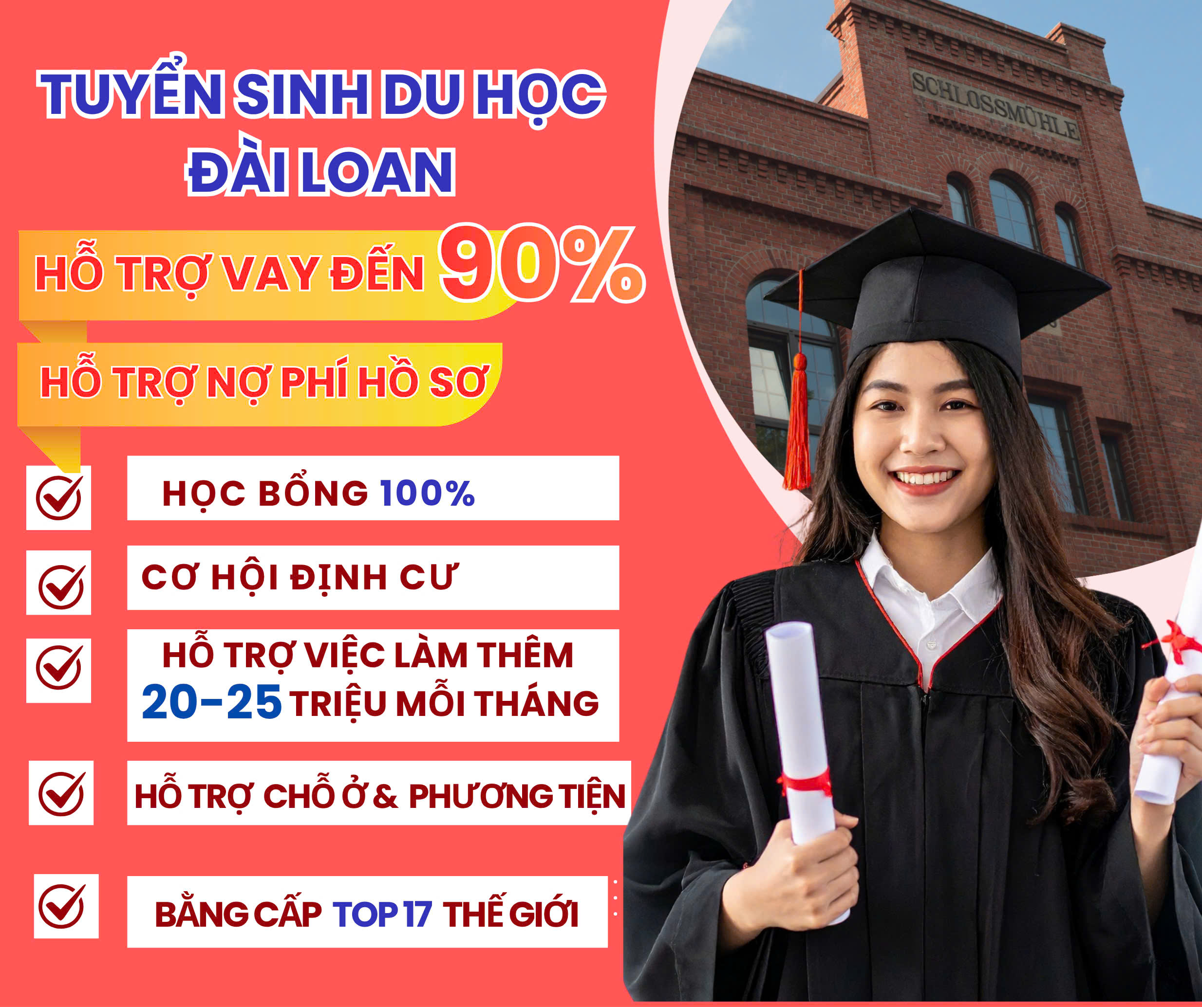 Du học Đài Loan không mất phí 2026