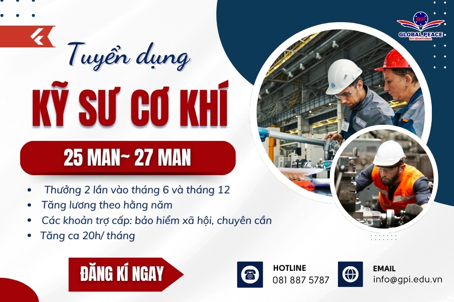 ĐƠN HÀNG KỸ SƯ VẬN HÀNH MÁY TẠI NHẬT BẢN