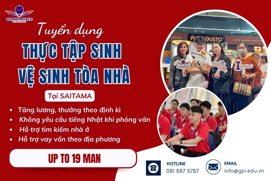 ĐƠN THỰC TẬP SINH VỆ SINH TOÀ NHÀ TẠI SAITAMA